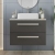 Hudson Reed Quartet Wall Hung 2-Drawer Single Vanity Unit with Sparkling White Worktop 720mm Wide - Gloss Grey