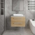 Hudson Reed Quartet Wall Hung 2-Drawer Single Vanity Unit with Grey Worktop 720mm Wide - Gloss White