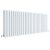 Hudson Reed Revive Double Designer Horizontal Radiator 600mm H x 1572mm W - High Gloss White