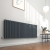 Delphi Ellipse Double Horizontal Designer Radiator 600mm H x 1572mm W - Anthracite | Thumbnail Image