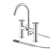 Nuie Revolution Bath Shower Mixer Tap Pillar Mounted - Chrome