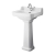 Hudson Reed Richmond Basin with Full Pedestal 500mm Wide - 1 Tap Hole