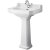 Hudson Reed Richmond Basin with Full Pedestal 560mm Wide - 1 Tap Hole