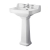 Hudson Reed Richmond Basin and Full Pedestal 560mm W - 3 Tap Hole