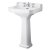 Hudson Reed Richmond Basin with Full Pedestal 600mm Wide - 3 Tap Hole