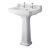 Hudson Reed Richmond Basin and Comfort Height Full Pedestal 600mm Wide - 2 Tap Hole