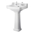 Hudson Reed Richmond Basin and Comfort Height Full Pedestal 560mm Wide - 2 Tap Hole