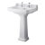 Hudson Reed Richmond Basin and Comfort Height Full Pedestal 500mm Wide - 2 Tap Hole