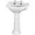 Hudson Reed Ryther Basin and Full Pedestal 600mm Wide - 2 Tap Hole