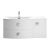 Hudson Reed Sarenna LH Wall Hung Vanity Unit and Basin 1000mm Wide - Moon White