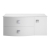 Hudson Reed Sarenna LH Wall Hung Vanity Unit with White Marble Top 1000mm Wide - Moon White