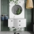 Hudson Reed Sarenna RH Wall Hung Vanity Unit with Grey Marble Top 1000mm Wide - Moon White | Thumbnail Image