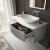 Hudson Reed Sarenna RH Wall Hung Vanity Unit with White Marble Top 1000mm Wide - Dove Grey | Thumbnail Image