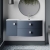 Hudson Reed Sarenna RH Wall Hung Vanity Unit and Basin 1000mm Wide - Mineral Blue