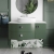 Hudson Reed Sarenna LH Wall Hung Vanity Unit with White Marble Top 1000mm Wide - Hunter Green | Thumbnail Image