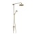 Hudson Reed Shower Riser Kit with Diverter with Fixed Shower Head and Handset - Brushed Brass | Thumbnail Image