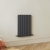 Delphi Accent Double Horizontal Designer Radiator 600mm H x 412mm W - Anthracite | Thumbnail Image