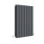 Hudson Reed Sloane Double Designer Horizontal Radiator 600mm H x 412mm W - Anthracite