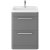 Hudson Reed Solar Floor Standing Vanity Unit with Polymarble Basin 600mm Wide - Cool Grey