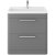Hudson Reed Solar Floor Standing Vanity Unit with Polymarble Basin 800mm Wide - Cool Grey