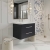 Hudson Reed Solar Wall Hung Vanity Unit with Ceramic Basin 800mm Wide - Indigo Blue