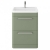 Hudson Reed Solar Floor Standing Vanity Unit with Polymarble Basin 600mm Wide - Fern Green
