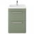Hudson Reed Solar Floor Standing Vanity Unit with Ceramic Basin 600mm Wide - Fern Green