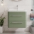 Hudson Reed Solar Wall Hung Vanity Unit with Polymarble Basin 600mm Wide - Fern Green