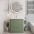 Hudson Reed Solar Floor Standing Vanity Unit with Ceramic Basin 800mm Wide - Fern Green