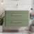 Hudson Reed Solar Wall Hung Vanity Unit with Polymarble Basin 800mm Wide - Fern Green
