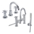 Hudson Reed Tec Crosshead 3-Hole Basin Mixer Tap and Bath Shower Mixer Tap - Chrome