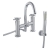 Hudson Reed Tec Crosshead 3-Hole Basin Mixer Tap and Bath Shower Mixer Tap - Chrome