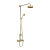 Hudson Reed Topaz Thermostatic Bar Shower Mixer with Shower Kit and Fixed Head - Brushed Brass