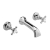 Hudson Reed Topaz Hexagonal Crosshead 3-Hole Bath Filler Tap Wall Mounted - Chrome