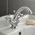 Hudson Reed Topaz Dome Mono Basin Mixer Tap Dual Handle with Pop Up Waste - Chrome