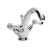 Hudson Reed Topaz Lever Mono Basin Mixer Tap Dual Handle with Pop Up Waste - Chrome