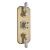 Hudson Reed Topaz Concealed Triple Handle Shower Valve - Brushed Brass | Thumbnail Image