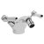 Hudson Reed Topaz Dome Collar Bidet Mixer Tap with Waste Lever Handle - White/Chrome