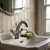 Hudson Reed Topaz Lever Mono Basin Mixer Tap Dual Handle with Pop Up Waste - Brushed Pewter | Thumbnail Image