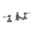 Hudson Reed Topaz 3 Hole Dual Lever Basin Mixer Tap with Pop Up Waste - Brushed Pewter | Thumbnail Image
