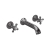 Hudson Reed White Topaz Crosshead 3-Hole Basin Mixer Tap Wall Mounted - Brushed Pewter | Thumbnail Image
