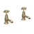 Hudson Reed Topaz Dome Basin Taps Pair - Brushed Brass | Thumbnail Image