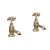 Hudson Reed Topaz Hexagonal Crosshead Basin Taps Pair - Brushed Brass | Thumbnail Image