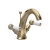Hudson Reed Topaz Lever Mono Basin Mixer Tap Dual Handle with Pop Up Waste - Brushed Brass | Thumbnail Image