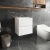 Hudson Reed Urban Wall Hung 2-Drawer Vanity Unit with Worktop 500mm Wide - Satin White