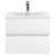 Hudson Reed Urban Wall Hung 2-Drawer Vanity Unit with Basin 4 Satin White - 600mm Wide