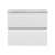 Hudson Reed Urban Wall Hung 2-Drawer Vanity Unit with Bellato Grey Worktop 600mm Wide - Satin White