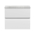 Hudson Reed Urban Wall Hung 2-Drawer Vanity Unit with Bellato Grey Worktop 600mm Wide - Satin White | Thumbnail Image