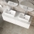 Hudson Reed Urban Wall Hung 4-Drawer Vanity Unit with Bellato Grey Worktop 1200mm Wide - Satin White | Thumbnail Image