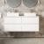Hudson Reed Urban Wall Hung 4-Drawer Vanity Unit with Bellato Grey Worktop 1200mm Wide - Satin White | Thumbnail Image